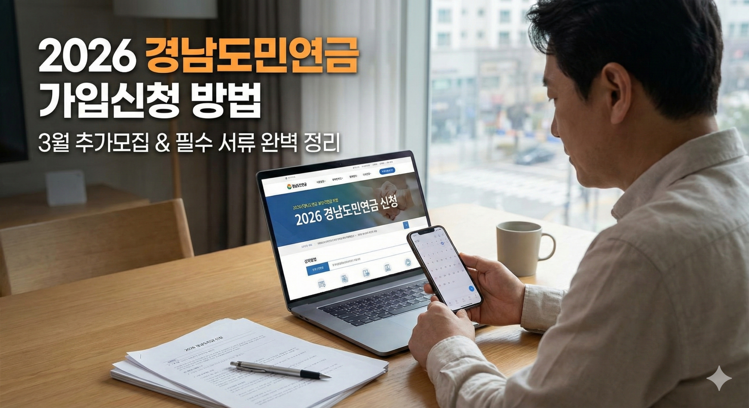 경남도민연금 가입신청 방법